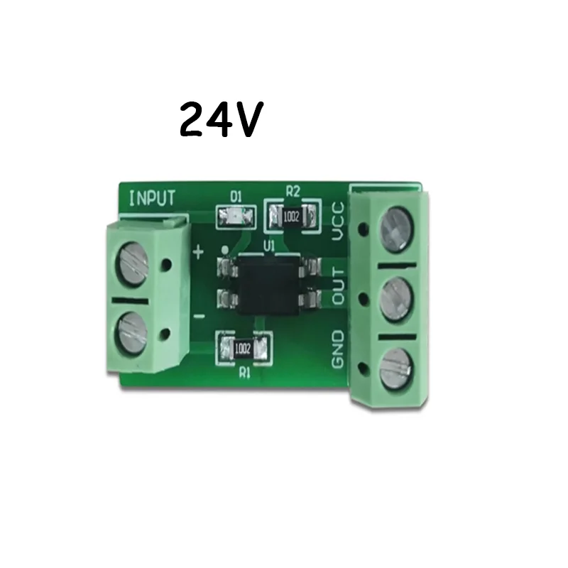 1pcs 1채널 광커플러 절연 모듈, 5.0mm 간격의 광절연기, DC 3-5V/12V/24V용 나사 단자 배선