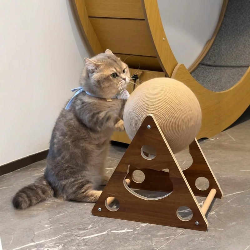 Cat toy cat scratching board wear-resistant hemp ball cat scratching column grinding paw cat climbing frame - view 4