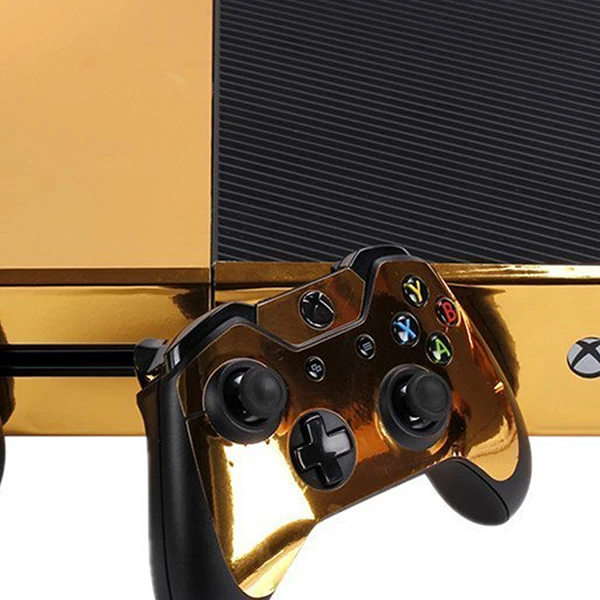 Gold Glossy Skin Sticker For  ONE Console Controller + Kinect Decal Vinyl