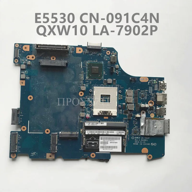 

CN-091C4N 091C4N 91C4N High Quality Mainboard For E5530 Laptop Motherboard QXW10 LA-7902P With SLJ8C HM77 100% Fully Tested OK