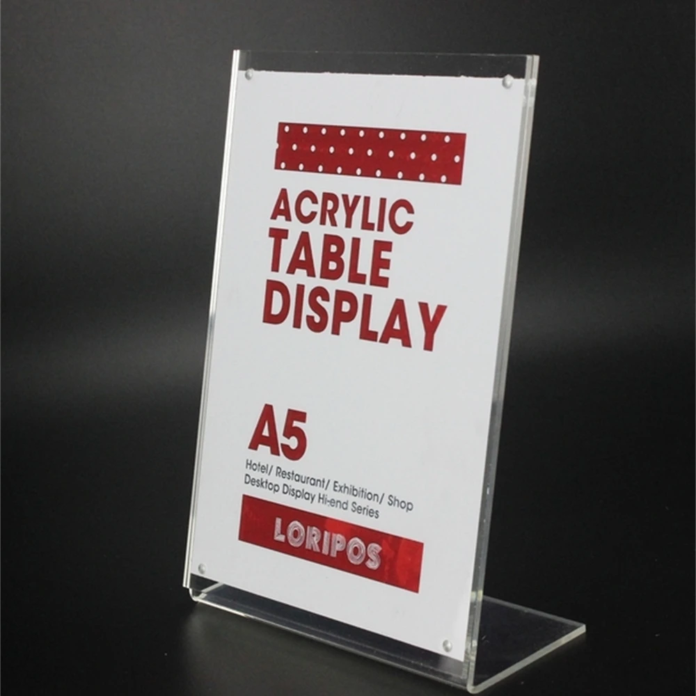 210*148mm A5 L Strong Magnetic Advertising Tag Sign Card Display Stand Acrylic Table Desk Menu Price Label Holder Stand