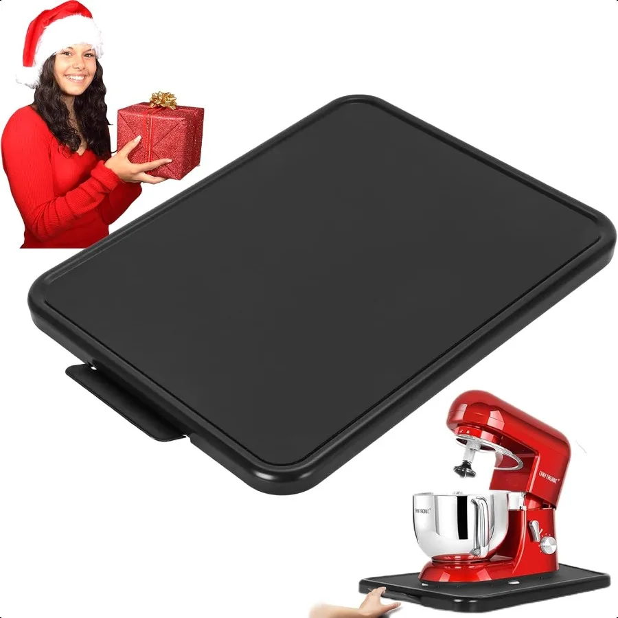 

Kitchen Appliance Sliding Tray Coffee Maker Sliding Caddy with Rolling Wheels Under Cabinet Countertop Storage Organizer Moving