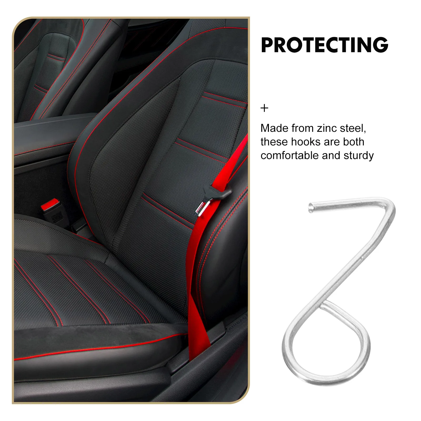 

100pcs Metal Hooks for Car Seat Cover Accessories Car Seat Cover Fixing Zinc Steel Durable Hanger 12x24 Automotive