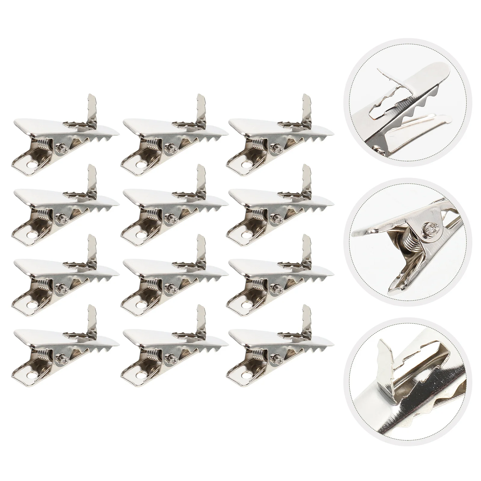 

100pcs Christmas Flower Decor Clips 2.5X0.5X0.4Cm Iron Xmas Ornament Clips For Home Garden Party Festival Metal Clamps