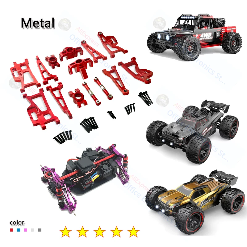 

Mjx1/14 14209 14210 Набор радиоуправляемых автомобильных запчастей, оригинальные металлические аксессуары, обновление более высокого качества, несколько цветов, прочный и долговечный