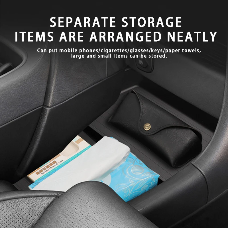 For Hyunda Palisade 2026 Center Console Armrest Storage Box TPE Car Central Armrest Organizer Storage Box Interior Accessories