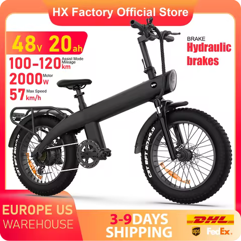 HX Q3 e bike 2000W electric bike 48V 20AH Adult E bike 20Inch Tire Off-Road fatbike City Electric bicycle  Mountain e bikes