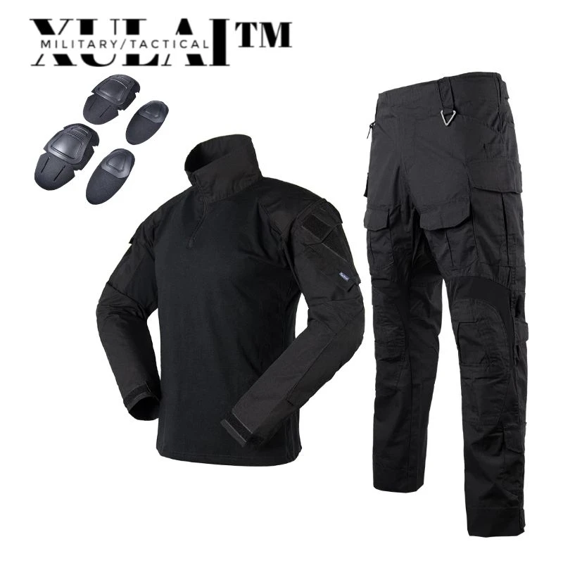 

Surface Waterproof Black Camouflage Suit Upgraded Camouflage Clothing Tactical Pants Tactical Shirt Combat Shirt For Men