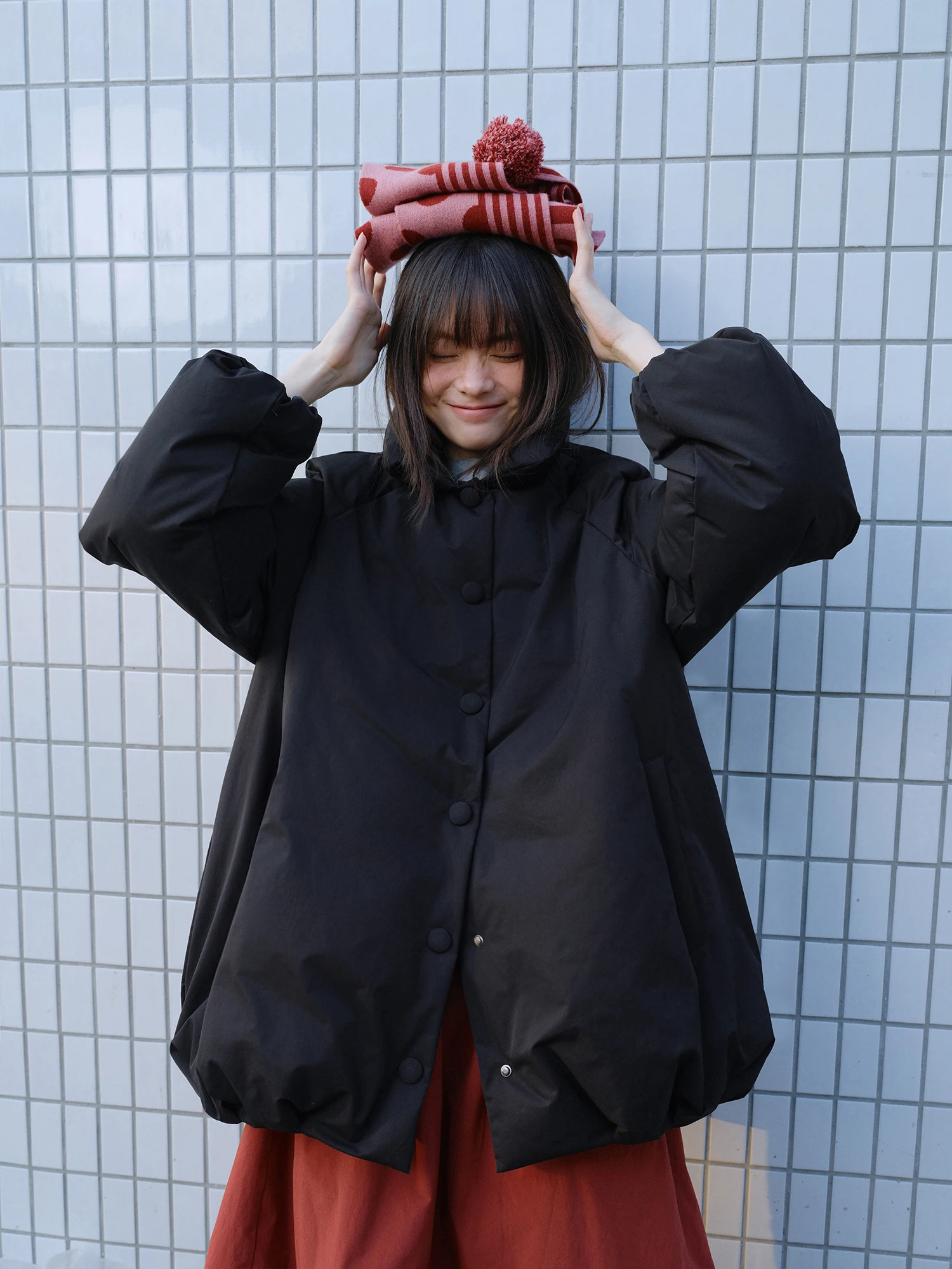 

Thiened 90 White Du down Hooded Coat Medium Length Casual Sle Women's Puffer Jaet Insulated Magic Witch Outerwear