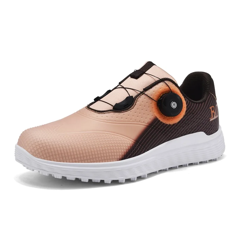 

Golf shoes men style four season new anti slip motion shoes fashion breathable rotating button up casual comfortable sports shoe