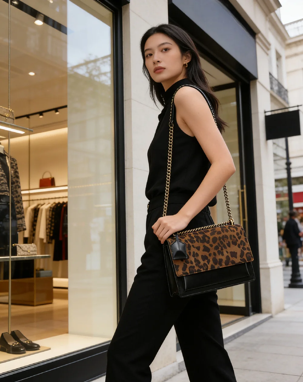 

Стильная сумка через плечо с леопардовым принтом, универсальная женская сумка-кроссбоди, идеально подходит для офиса, шопинга и повседневных прогулок.