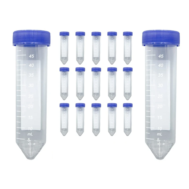 Scientific Conical Centrifuge Tubes 50ML, [50 Pack] Plastic Test Tube With Screw Caps, 50ML Sterile Test Tubes With Lids Durable