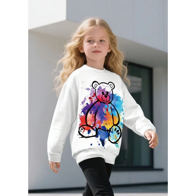 سترة بناتي مطبوعة كاجوال برقبة دائرية على طراز الربيع والخريف لعام 2025 #3