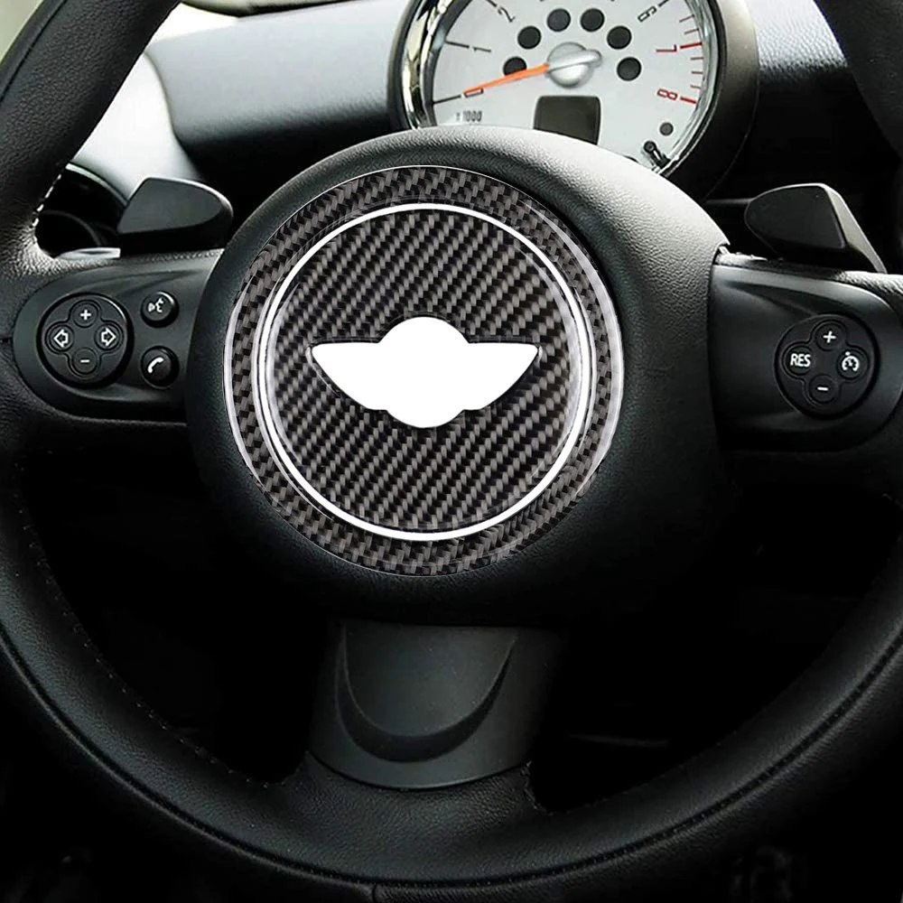 Carbon Fiber Steering Wheel Cover Sticker for Mini Cooper R55 R56 R Series Accessories