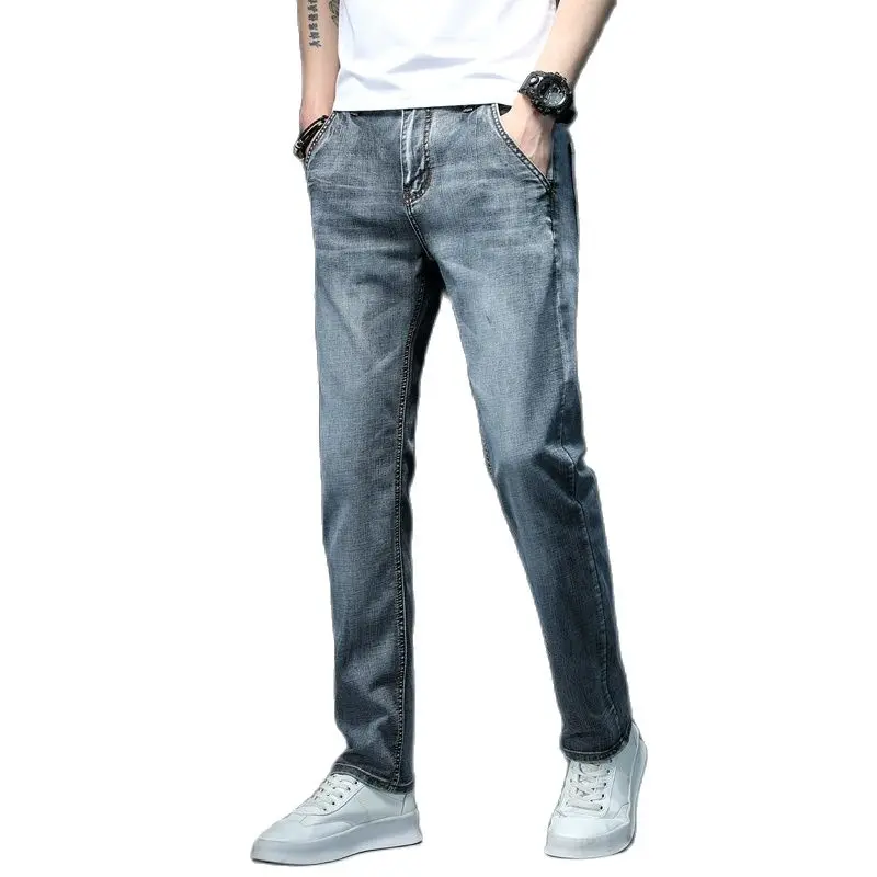 

Batmo 2022 new arrival high quality classica elastic jeans men ,men's Straight jeans,casual jeans men,plus-size 28-40 P315