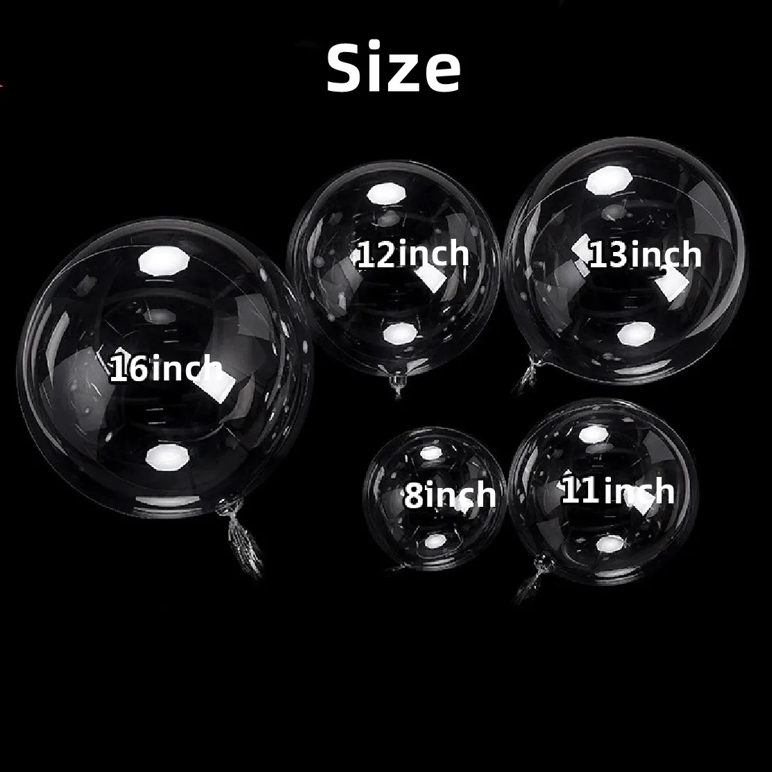 10pcs Transparent Bobo Balloon 10/18/20/24inch Happy Birthday Bobo Bubble Balloons Wedding Birthday Party Decoration Clear Globo