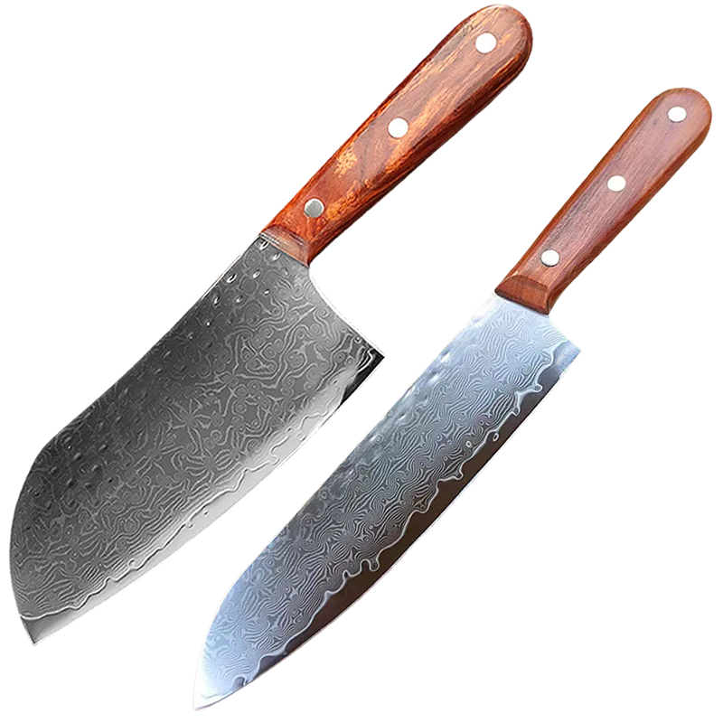 NONE 67-lagiges Küchenmesser aus Damaststahl, japanisches Kochmesser, Fleischbeil, Santoku-Sushi-Messer, professionelle Kochutensilien 9