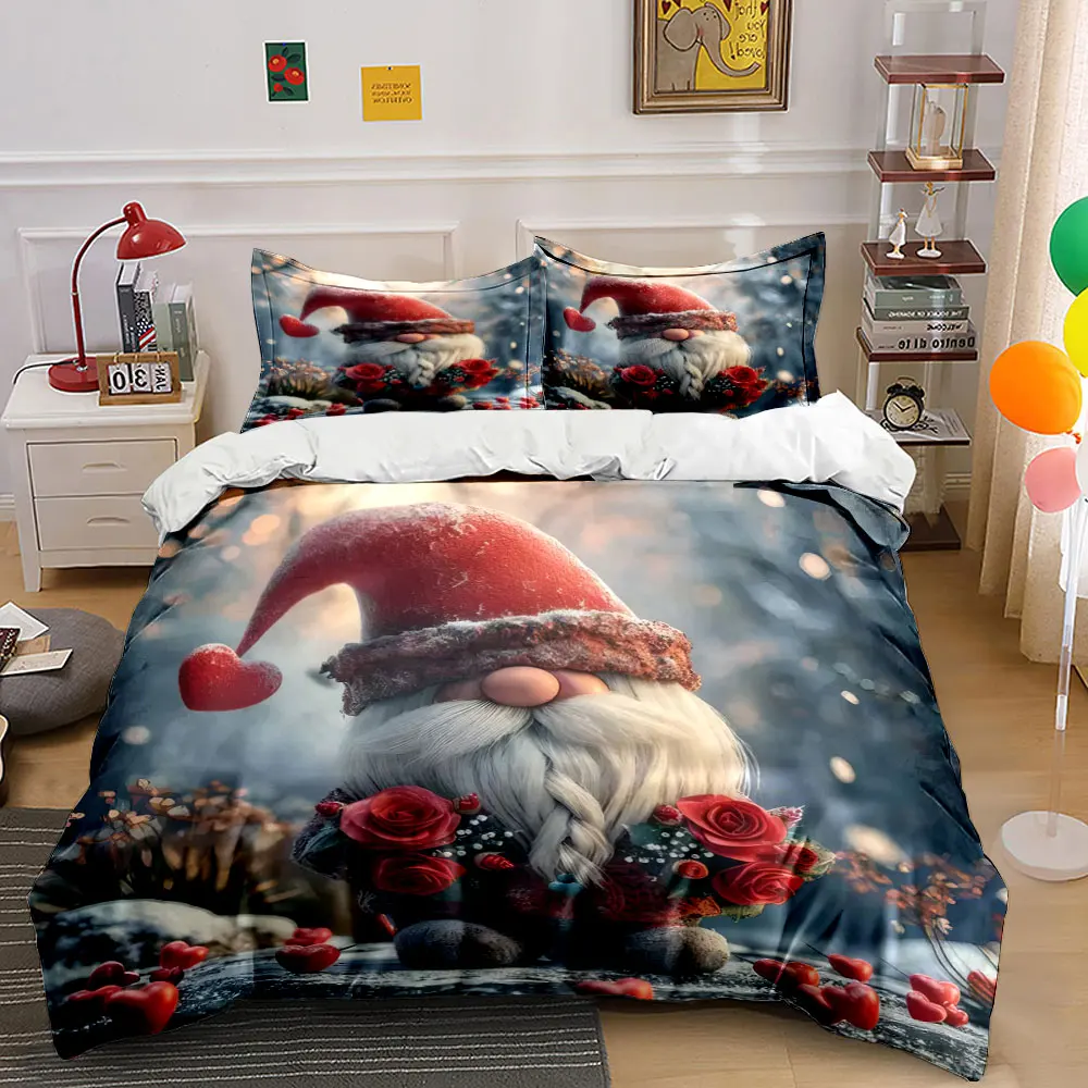 Winter Rose Guardian Elf Print Duvet Cover Bedding Set Included 1*Duvet Cover 2*Pillowcases Luxury gifts
