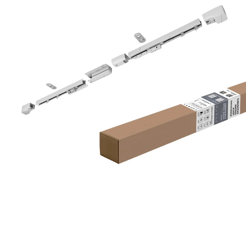 Customized Extendable Electric Motorized Alexa Motorized Automatic Adjustable Window Curtain Rod Rail Track