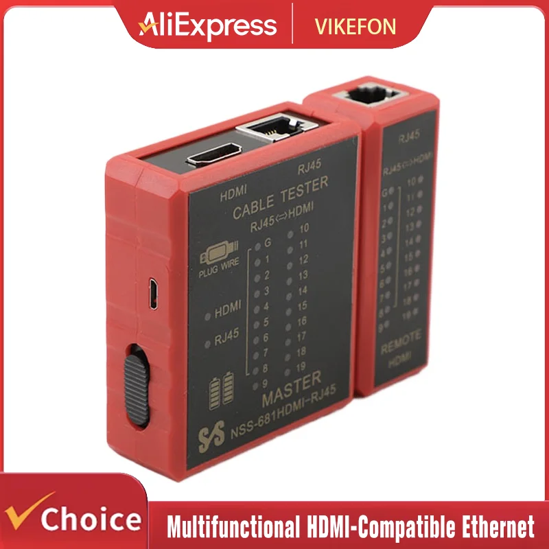 

Pop Multifunctional HDMI-Compatible Ethernet Tester Network Cable RJ45 Lan 8P8C POE Anti Burn RJ11 Telephone Line Protection