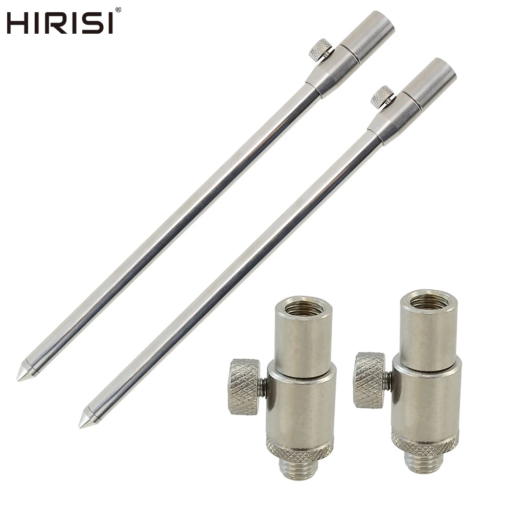 Hirisi 2pcs Carp Fishing Bank Sticks with 2pcs Stainless Steel Quick Release Connector Fit Fishing Bite Alarm