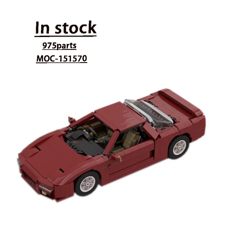 MOC-151570 Nowy Model Super Samochodu Sportowego Wyścigowego z Klocków • 975 Elementów MOC Kreatywny Prezent Urodzinowy dla Chłopców i Dzieci