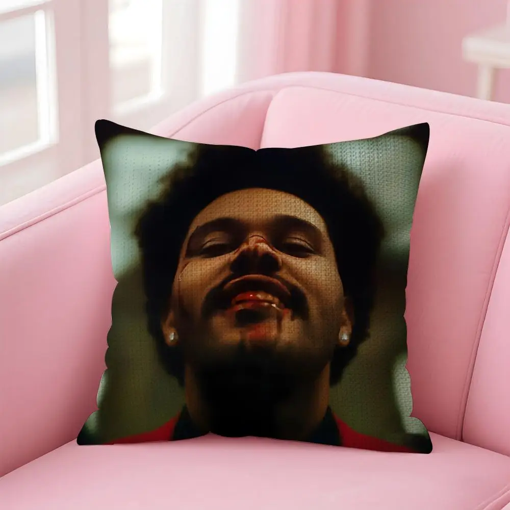 Singer Album T-The W-Weeknd Cushion Cover Decorative Linen Throw Pillow Case Soft For Bed Sofa Car Home Decor