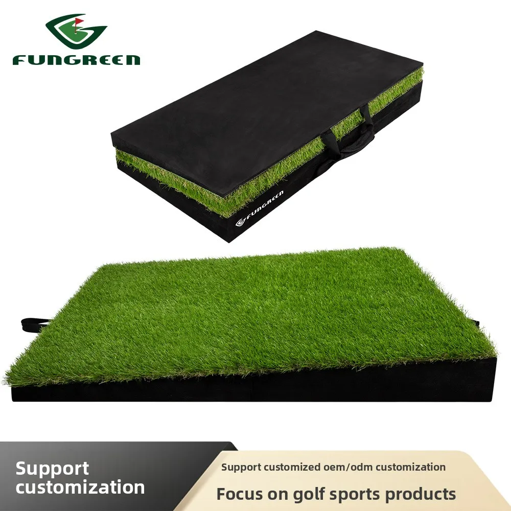 Custom Hot Selling, Golf High and Low Slope Percussion Pad Foldable GolfMat Cutting Pad Driving Range