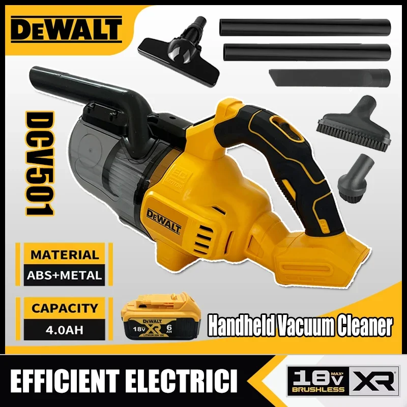DEWALT DCV501 Dry Handheld Vacuum Cleaner Portable Brushless Vehicle Mounted Floor Cleaner Household Power Tools FitHome Car Pet