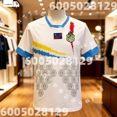 2026 Sommer Neue Saison Kongo Blau Fußballtrikot DR Kongo Nationaltrikot Schnelltrocknendes T-Shirt Herren Sommer 3D Familien- und Kinder-T-Shirts – Detail 4