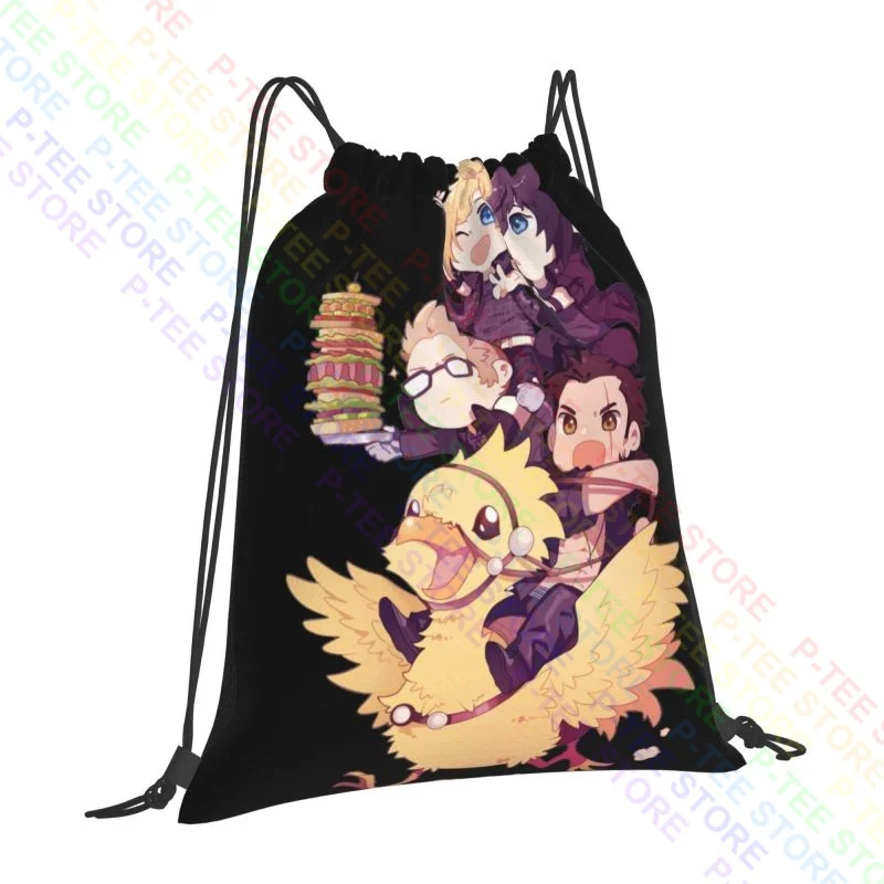 Ffxv Final Fantasy 15 Drawstring Bags Gym Bag Vintage Art Print Sports Style Riding Backpack