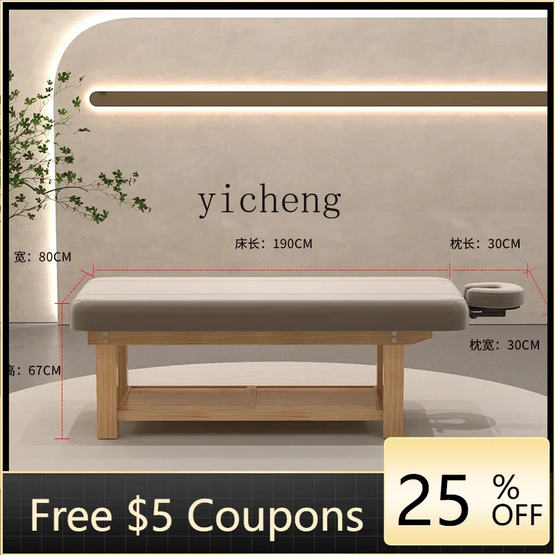 

Electric Lifting Solid Wood Facial Bed Spa Bed for Beauty Salon Massage Therapy Bed