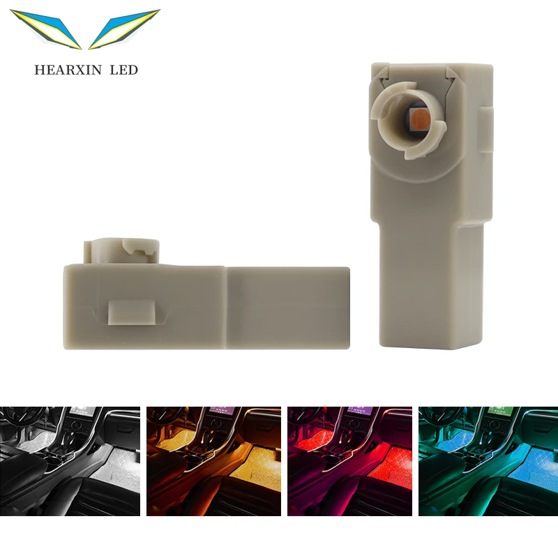 

2Pcs LED Interior Lighting Cross Decorative Foot Light Illuminator Connector for Toyota Mazda Subaru Yaris Camry Corolla