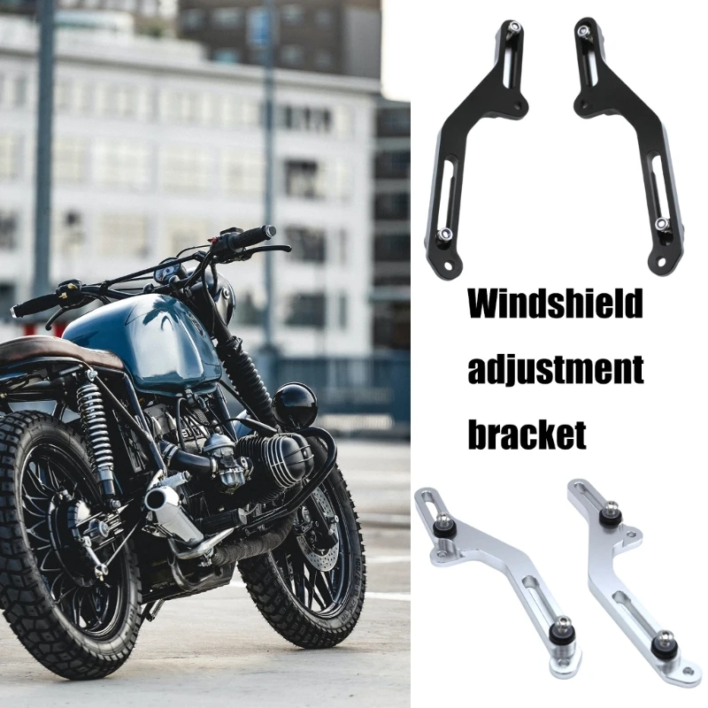 Windshield Windscreen Adjusters Bracket Set for 2021-2022 Motorcycle Windshield Adjusters Height Adjustment