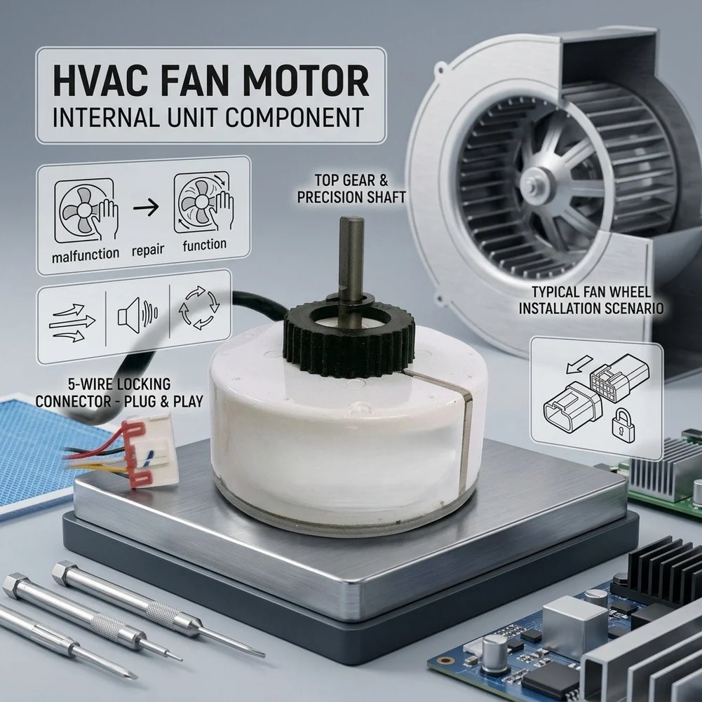 ZWK465A00036 Replacement Motor for Air Conditioning Internal Fans High Durability 15 15 15cm Metal Construction