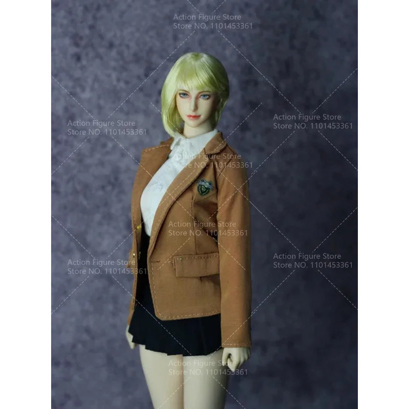 1/6 مقياس أنثى الجندي طالب النمط البريطاني سترة JK موحدة طويلة الأكمام السترة معطف صالح 12 بوصة عمل نموذج لجسم الجسم