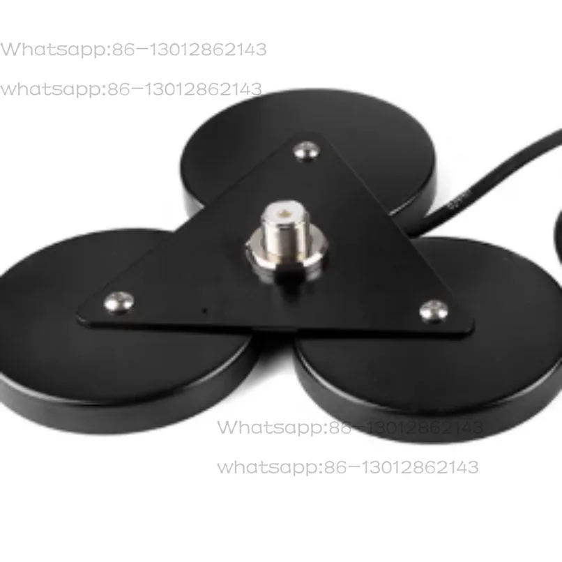 X1 Triangle Magnetic Antenna Mount Base with RG58U‑50‑3 Feeder for Shortwave Mobile Radio Repair Spare Part