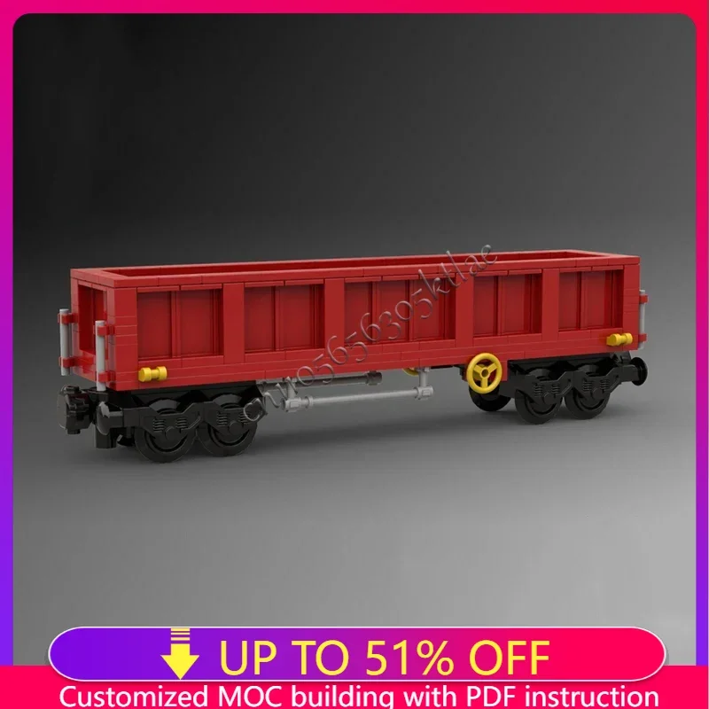 NEW 147PCS MOC City Industrial Open Coal Wagon Car Tank Train Model DIY Creative Ideas Technology Child Toy Assembly Puzzle Gift