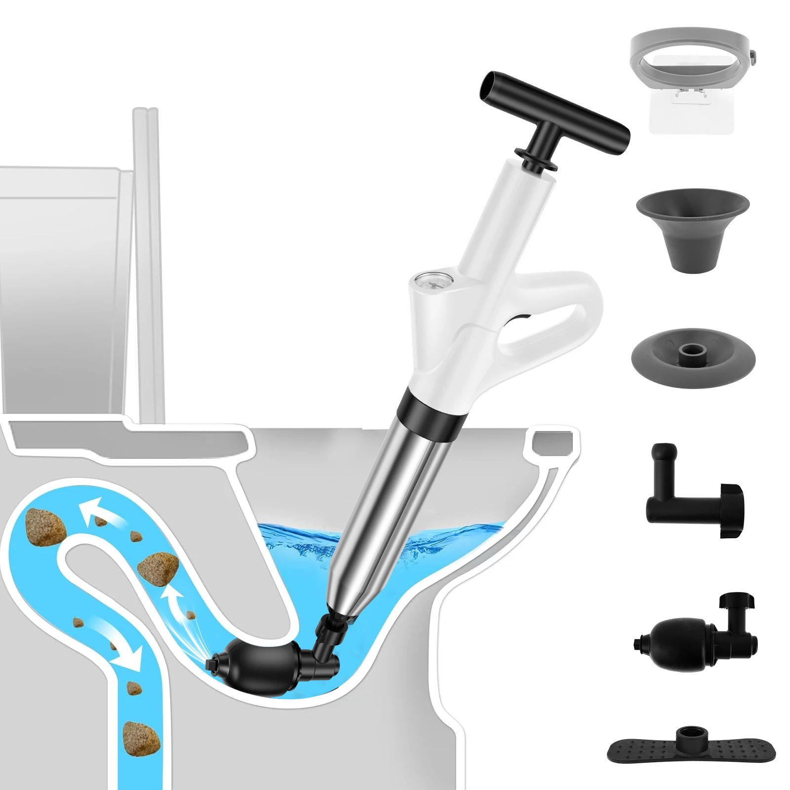 

Toilet Plunger Pump Pipe Unblocker High Pressure Air Plunger Blaster Pipeline Unclogger Sink Plunger Sink Toilet Clean tools