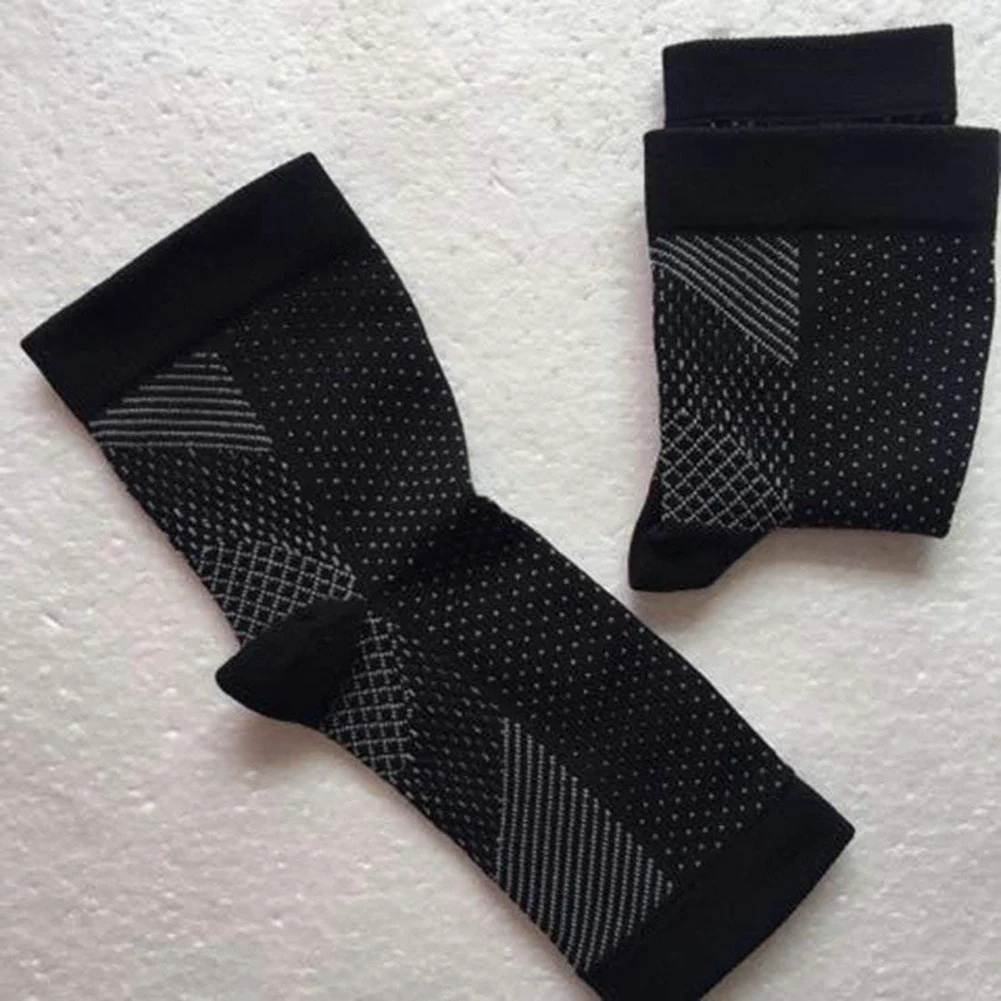 ABSE-2 Pair Foot Ankle Compression Socks Anti Fatigue Varicose Feet Sleeve Outdoor-L/XL