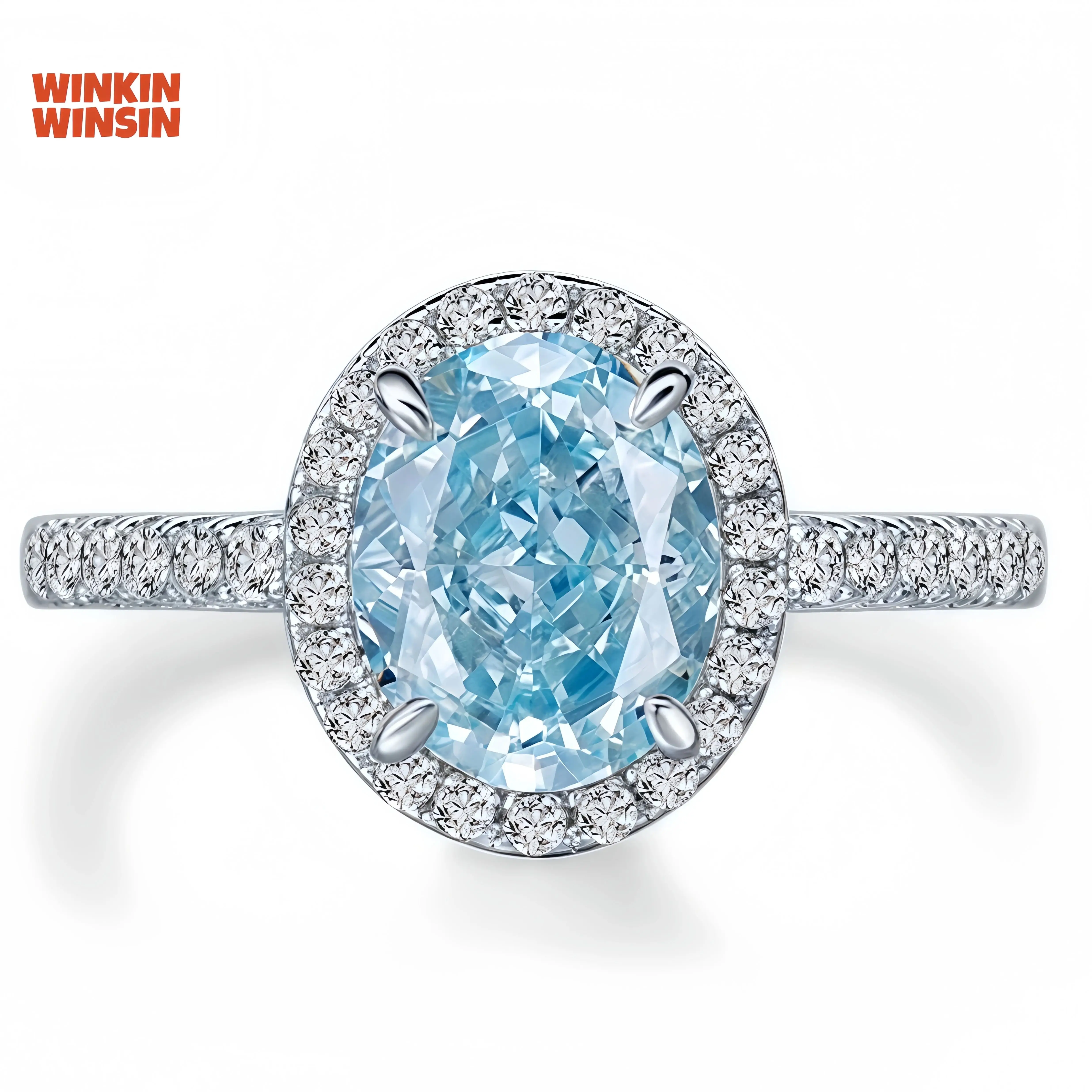 

WINKIN WINSIN бренд MST новейшие кольца из настоящего стерлингового серебра 925 пробы S925 для женщин эллиптические кольца с синим сапфиром и драгоценными камнями ювелирные изделия