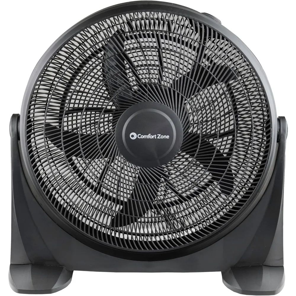 High Velocity Floor Fan with 180 Degree Adjustable Tilt, 20 inch, 3 Speed, Ideal for Home, Bedroom, & Office,ENHANCED STABILITY