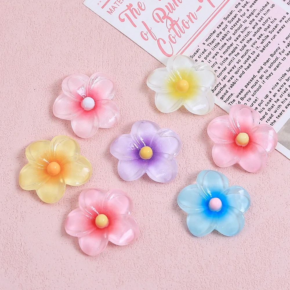 

Colorful Clear Flowers Resin Cabochon 20pcs for DIY Decoration Accessories Wholesale Ornament Bulk Supplier
