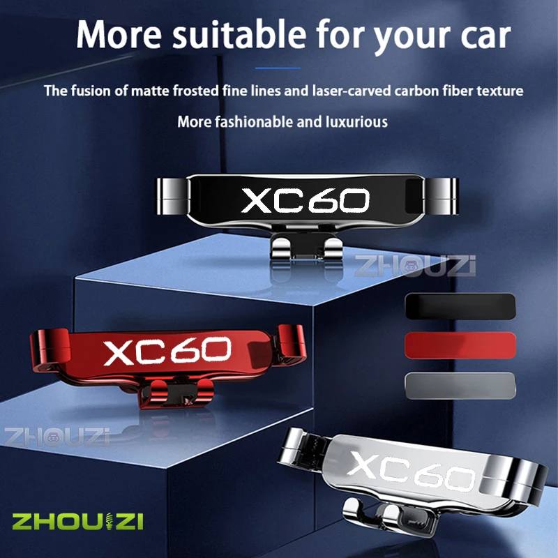 Car Mobile Phone Holder For Volvo XC60 XC 60 2009-2021 Air Vent Mounts Stand GPS Gravity Navigation Bracket Car Accessories