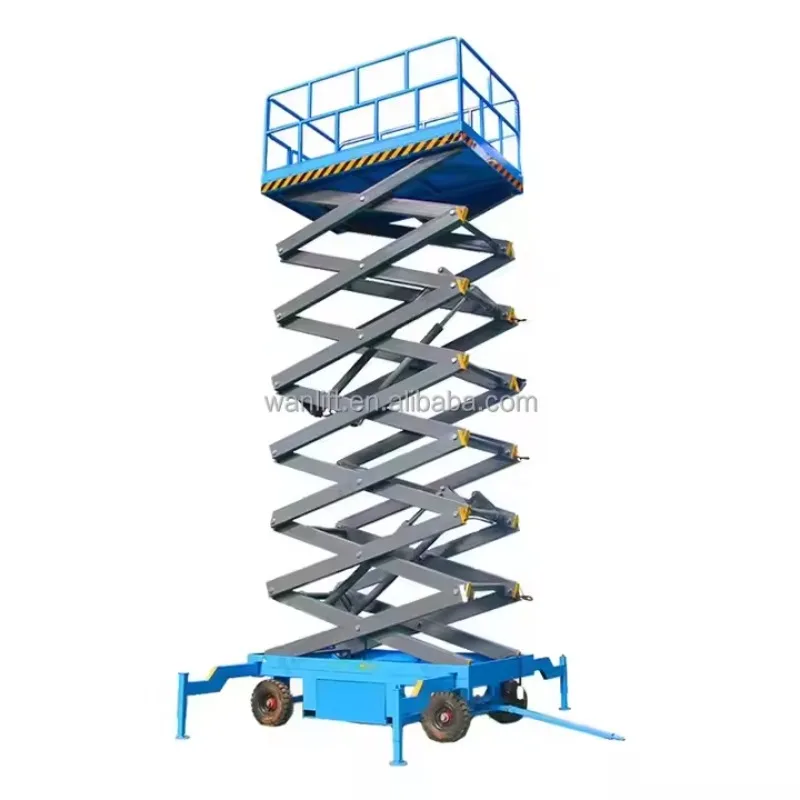 【Best-selling】High Quality 2000kg Load Powered Scaffolding 12m Electric Hydraulic Elevating Scissor Type Work Platforms With CE