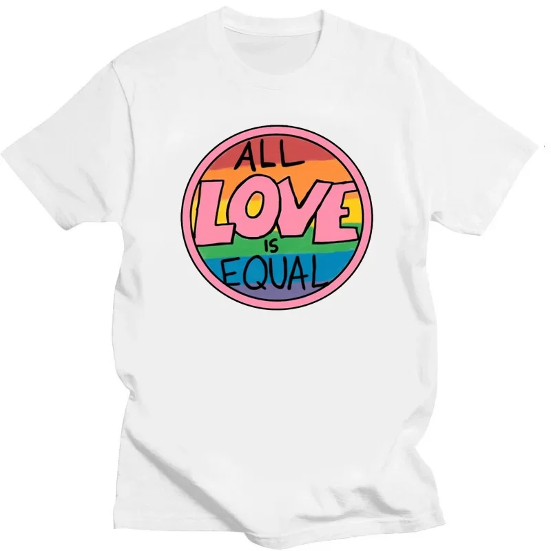 Pride Love Allyship Rainbow Heart Figures Classic Tshirt Harajuku High Quality Tops Print Men Women Streetwear Female Casual Tee