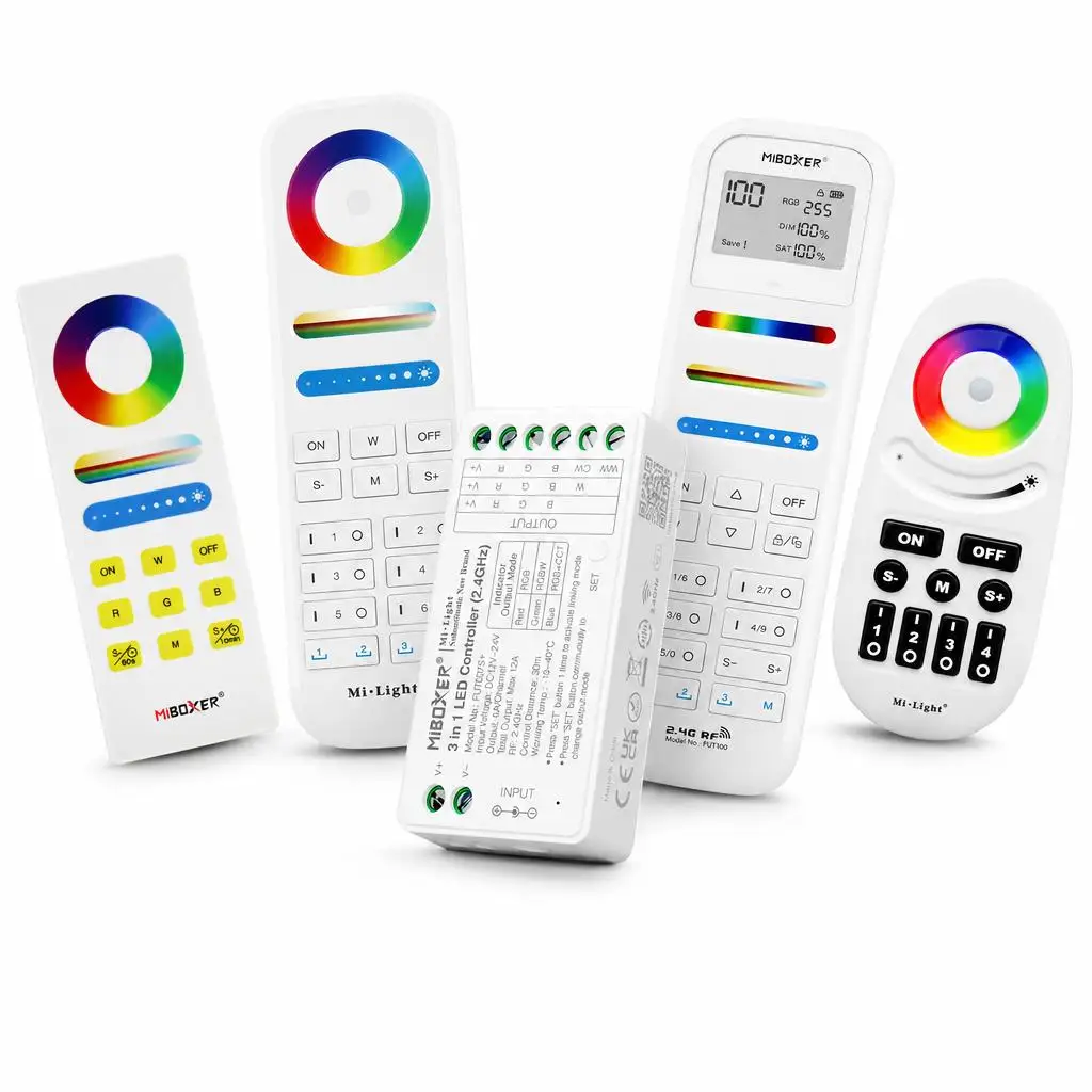 MiBoxer DC12-24V FUT037S+ FUT088 FUT089S FUT095 FUT100 Smart PWM 3In1 2.4GHzRF RGB RGBW RGB+CCT COB Led Strip  Dimmer Contrller