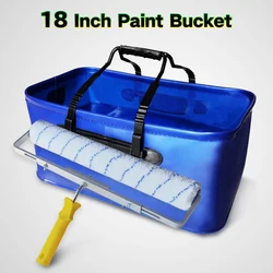 Dobrável Paint Roller Tray, Wave Pattern Surface Bucket, EVA Bath Bucket, Pail Bolsa De Pesca, 18 