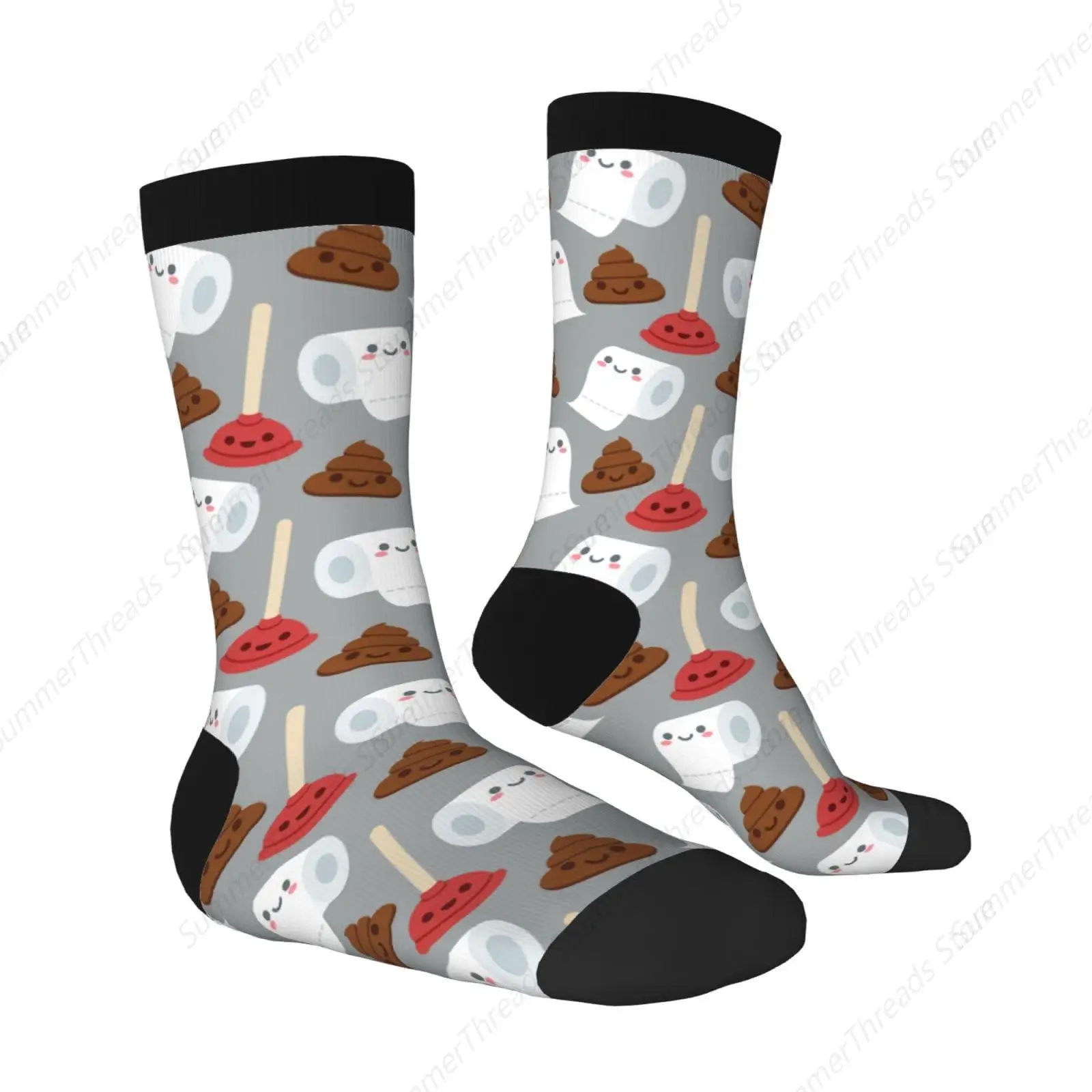 

Funny Poop Plunger Funny Novelty Socks For Men And Women