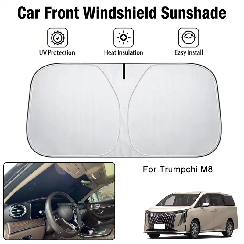 

Foldable Car Windshield Sun Shade UV Block Heat Insulation For Trumpchi M8 Interior Protection Accessories